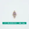Al por mayor Estilo Coreano Doble Colgante Patrón Ojo del Diablo Aleación con Goteo de Aceite Collar Pulsera Joyería Accesorios DIY Colgante Pequeño