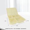 Caja de Almuerzo Biodegradable Caja de Almuerzo Desechable de Almidón de Maíz Cuadrada con Múltiples Compartimentos Caja para Llevar Caja para Sopa de Grado Alimenticio con Tapa