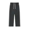 2025 Novo Calça Esportiva Casual Casual de Cintura Elástica com Bloqueio de Cor Larga Reta Ultra-Grossa de Moletom Felpudo Fabricante Personalizado