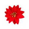 Flores Artificiales Transfronterizas, Flores de Navidad de Terciopelo Dorado de 7 Cabezas, Decoraciones de Atmósfera Festiva, Las Flores de Pascua Artificiales Más Vendidas en Amazon