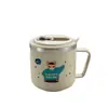 Vaya, vaso de paja para niños con interior de acero inoxidable 316L, cuerpo aislado de PP, tapa abatible, a prueba de polvo, asa grande, adecuado para uso en guardería