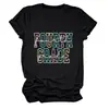 CUARTO GRADO Amazon Wish sitio independiente moda casual camiseta de mujer cuello redondo manga corta para comercio exterior