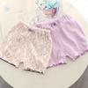 Shorts de Verão Japonês Finos para Meninas com Botão de Flor em Algodão Puro Classe A com Pequenos Furos em Rede Respirável Shorts Tesouro Feminino com Abertura na Virilha