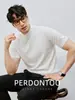 [Serie de Lujo Superior] Suéter de Punto de Manga Corta de Lana y Modal Otoñal Versátil para Negocios Suéter Básico Anti-Pilling para Hombre