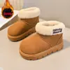 Botas de Nieve Cálidas de Terciopelo Plus para Niñas Moda 2026 Nuevo Diseño Infantil de Invierno Versátil Cómodo Calzado Exterior Botas de Algodón