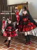 Vestido de Princesa Diablita de Halloween Disfraz Cosplay de Vampiro para Niñas Vestido Infantil Lolita con Tirantes para Todas las Estaciones