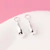 Pingente Oco Brilhante de Prata Esterlina S925 Pingente Gota d'Água DIY Joias de Prata Acessórios para Pulseira Colar Pingente