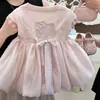 Vestido de Verão para Meninas 2026 Novo Estilo para Bebês e Crianças Pequenas, Vestido Estiloso para Crianças, Vestido Princesa Kt, Vestido Rodado da Moda