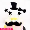 Bandera de Amor Estrellas Felices con Purpurina Día de San Valentín Hermosa Romántica Propuesta Decoración para Pastel de Cumpleaños Tarjeta