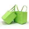 Amazon transfronterizo polietileno moldeo por inyección moda femenina bolso de hombro bolsa de viaje para playa gran volumen bolsa con agujeros