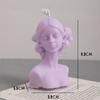 Vela de aromaterapia para niña con ojos cerrados, sin humo, regalo creativo, niña con antifaz, Niña Concha, regalo de mano, decoración de fragancia