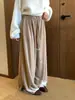 Venta de Liquidación, Sin Devoluciones ni Cambios, Estilo Coreano Otoño e Invierno Simple Versátil Adelgazante Casual Terciopelo Cordón Recto Pantalones Casuales 92411