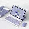 Funda Protectora con Teclado Adecuada para iPad 10.2 pulgadas 10.9 Rotatoria Textura de Tela Acrílico 9.7 Funda de Cuero con Teclado Pro11