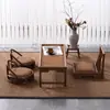 Mesa de Café de Bambú Tatami, Mesa Pequeña Sencilla para Ventana Abuhardillada, Mesa de Café Pequeña Estilo Japonés, Mesa de Piso, Mesa Baja Zen, Combinación de Mesa y Silla Retro