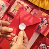 Tarjeta de Saludo de Año Nuevo 2026 Tarjeta de Bendición del Día de Año Nuevo Tarjeta Decorativa del Festival de Primavera Año del Caballo Tarjeta con Mensaje de Regalo de Agradecimiento de Año Nuevo