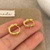 Aretes de Metal Elegantes Simples Vintage Rosa Lujo Ligero Diseño Nicho Sentido Diario Combinable de Gama Alta para Mujer