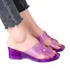 Novas Sandálias Chinelos de Verão para Mulheres Cristal de Gelatina Calçados Femininos Moda Coreana Chinelos Femininos Banheiro Antiderrapante Padrão