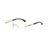 Gafas de Sol Metálicas Retro con Cabeza de Leopardo y Decoración de Guepardo, Gafas Cuadradas Sin Marco, Gafas Unisex Coloridas al por Mayor