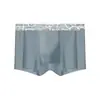 Roupa Íntima Masculina de Seda Gelada 120S de Alta Qualidade, Antibacteriana Grau 10A, Simples e Sofisticada, Sem Costura, Ultrafina, Confortável Boxer Brief