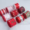 Venta directa de fábrica transfronteriza cinta de imitación de cáñamo con borde de alambre de 6 cm para caja de regalo pared de fondo decoración colgante para árbol de Navidad lazo superior
