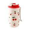 Taza de Cereza Personalizada, Té de Flores, Té de Frutas, Vaso de Agua de Plástico con Asa, Portátil, Resistente a Caídas, Taza de Café con Leche de Gran Capacidad