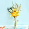 Atacado do Fabricante Flores Secas Flor Imortal Mini Buquê Caixa de Presente de Feriado Acessórios Decoração Corsage de Casamento Lembrança