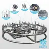 Instalação de Fontes Musicais Pequenas de Aço Inoxidável de Design Transfronteiriço para Praças, Jardins, Parques e Lagos Ornamentais com Recursos Inteligentes