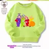 Moletom Teletubbies para meninos e meninas, nova camiseta básica de gola redonda infantil para primavera e outono de 2026, roupa da moda para crianças mais velhas