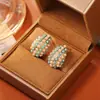 Aretes Franceses Retro de Perlas Turquesas, Aretes Colgantes de Forma Elegante y de Alta Gama, Joyería de Estilo Bohemio para Vacaciones