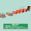 Parkour nove peças tripé crianças fitness parkour equipamento de treinamento parkour defletor trapezoidal jump box parede de escalada