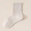 Calcetines de Algodón Puro para Mujer, Calcetines de Ángulo Recto para Otoño e Invierno, Calcetines de Media Pantorrilla sin Costuras Absorbentes de Sudor, Calcetines de Algodón Anti-Pilling, Calcetines Zhuji al por Mayor