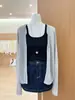 Cárdigan de Punto Azul Oscuro de Seda de Hielo con Protección Solar para Mujer, Chal Ligero para Aire Acondicionado, Top Cubre Traje de Verano
