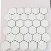 Adesivo de Parede Mosaico Hexagonal Hexagonal Branco Dourado Prata Preto Metal Escovado Alumínio Painel de Plástico Autoadesivo Decoração para Reforma de Parede