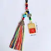 Colgante para coche en el mismo estilo que los borlas de cinco colores del Tíbet, cuerda colgante de campana del dios de la riqueza de cinco vías, recuerdo de atracción turística de Yunnan