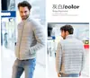 Jaqueta Acolchoada de Algodão Leve para Liquidação Fora de Época Masculina Gola Alta plus size Jovem Ultraleve Slim-fit Curta Jaqueta Masculina