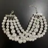Accesorios de Moda Transfronterizos Europeos y Americanos de Moda, Pulsera de Perlas Multicapa de Diseño Único, Pulsera Elegante al por Mayor