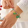 Pulseira de Natal Transfronteiriça Nova Papai Noel Sino Vermelho e Verde Saco da Sorte Floco de Neve Alce Boneco de Neve Corrente Dourada e Prateada