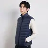 2026 Invierno Nuevo Chaleco de Plumas para Hombre con Cuello Alto Chaleco Ligero de Plumas Capa Interior Capa Exterior 90% Plumón de Pato Blanco