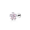 Sakura Story Fragmento de Flor de Cerezo Dulce Varilla Roscada Interna de Aleación de Titanio Piercing de Oreja Cartílago Stud Pendiente de Cartílago Blando