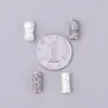 Plata Esterlina S925 Cacahuete Martillado Nafu Cuentas Espaciadoras Cilíndricas Sólidas Cuentas Sueltas Rectas Retro Accesorios para Pulseras de Cristal DIY