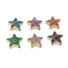 23mm Cuadros Estrella de Cinco Puntas Retro Maillard Perforados Cuentas DIY Pulsera Collar Acrílico Joyería Accesorios