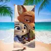 Toalla de Playa Zootopia Toalla de Baño de Microfibra Transfronteriza Dibujos Animados Infantiles Judy Nick Toalla de Secado Rápido