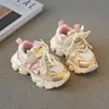 Zapatos de Bebé Otoño Nuevos Zapatos de Papá para Niños Tenis Dopamina para Niñas Zapatos de Malla para Niños Bloque de Color para Niños Pequeños