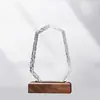 Trofeo de Cristal Creativo Hecho a Medida Decoración de Premio para Reunión Anual Estilo Nórdico Placa de Vidrio Regalo de Empresa Premio Grabado