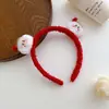 Limpiador Facial Diadema Navideña Accesorios para el Cabello de Astas Diadema de Felpa Otoño e Invierno Pasador Lindo de Alce Muñeco de Nieve Tocado de Año Nuevo para Mujeres