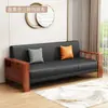 Nuevo Sofá de Tela con Reposabrazos de Madera Maciza Estilo Chino Sala de Estar Nuevo Moderno Simple Estudio Descanso Recepción Oficina de Gama Alta