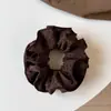 Goma para el pelo estilo coreano con estampado de leopardo y lunares para hacer una cola de caballo, accesorio para el cabello de doble capa de tela de alta gama