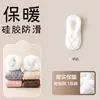 Meias de Chão Grossas e Quentes de Lã de Cordeiro com Forro de Fleece Femininas Zhuji para Outono e Inverno, para Casa e Dormir, com Pantufas Antiderrapantes de Silicone