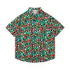 Camisas Florales de Comercio Exterior Transfronterizo, Manga Corta, Unisex, Estilo Pareja, Estilo Vacaciones en la Playa, Festival Songkran, Camisas Tailandesas, Chaquetas