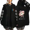 Sudadera con capucha estampada de Darling in the Franxx, Ropa periférica, Casual transfronteriza, Holgada, Con cremallera, Sudadera